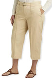 Lauren Ralph Lauren Plus Size Micro-Sanded Twill B Pale Parchment Pants Size 16W