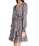 Michael Michael Kors Women's Wildcat Printed Smocked Dress Size XXS