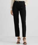 Lauren Ralph lauren Satin-Stripe Wool Crepe Straight Pants Size 10