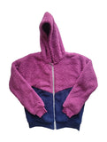 Ideology Colorblocked Faux-Sherpa Zip Jacket For Girls Various Sizes