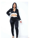 Two Piece Black Pants Set