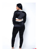 Two Piece Black Pants Set